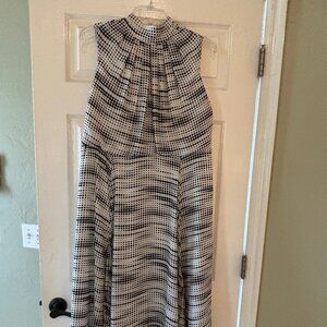 Midnight Velvet Sleeveless Polka dot Dress